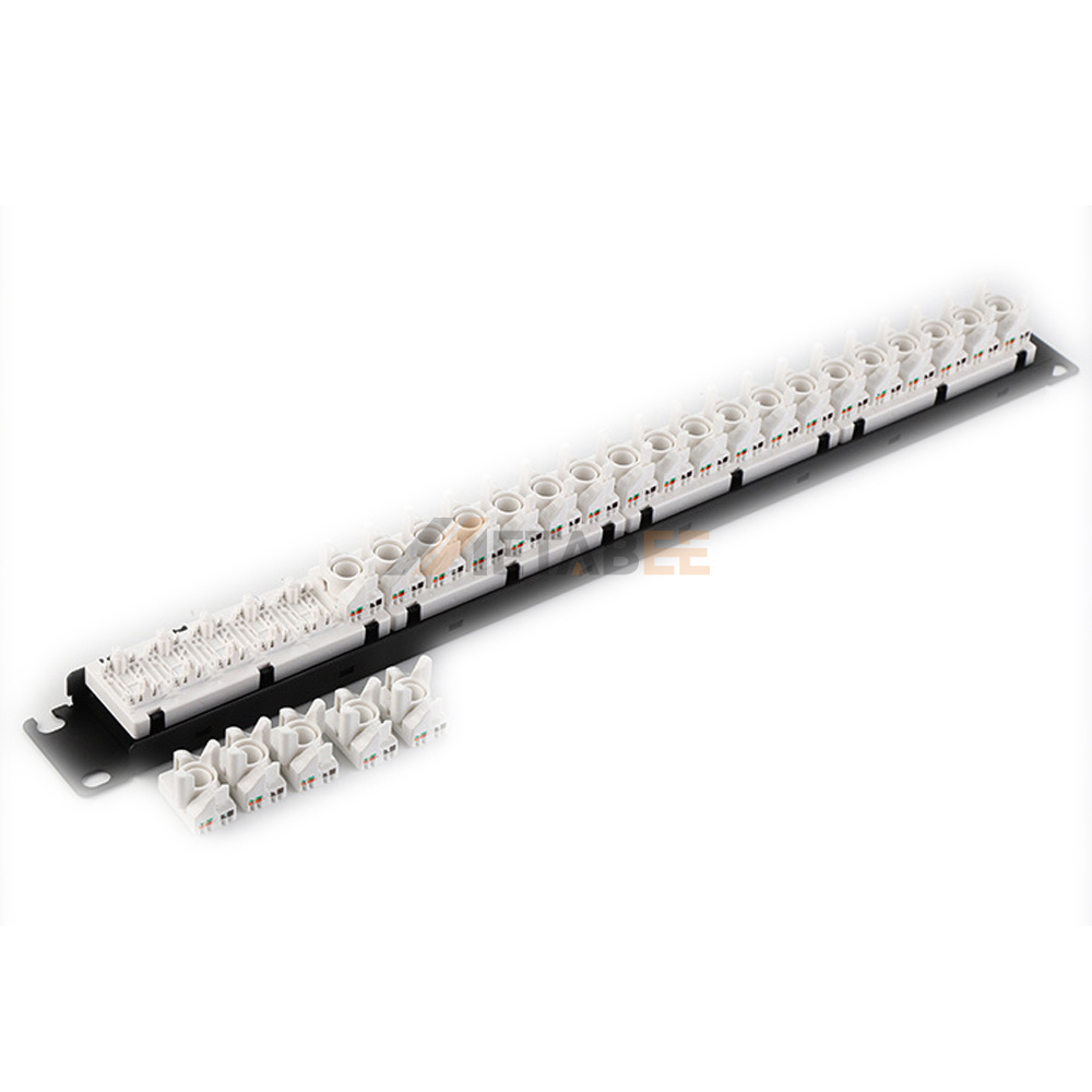 Blank 1U 24 Port UTP Patch Panel for Easy Installation and Cable Management