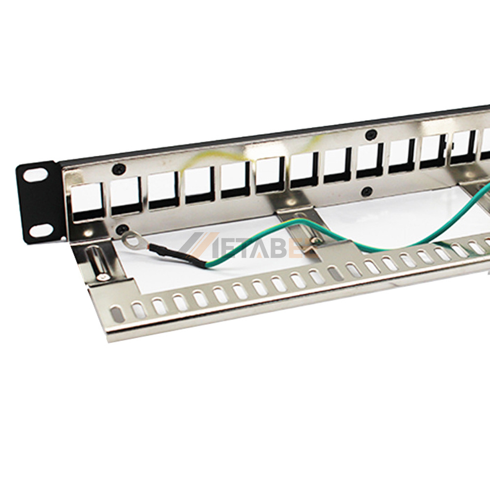 Wall Mounted Telephone Network Empty Blank RJ11 RJ45 FTP UTP CAT5E CAT6 CAT6A 19 inches 0.5U 1U 2U 12 24 48 Port Patch Panel