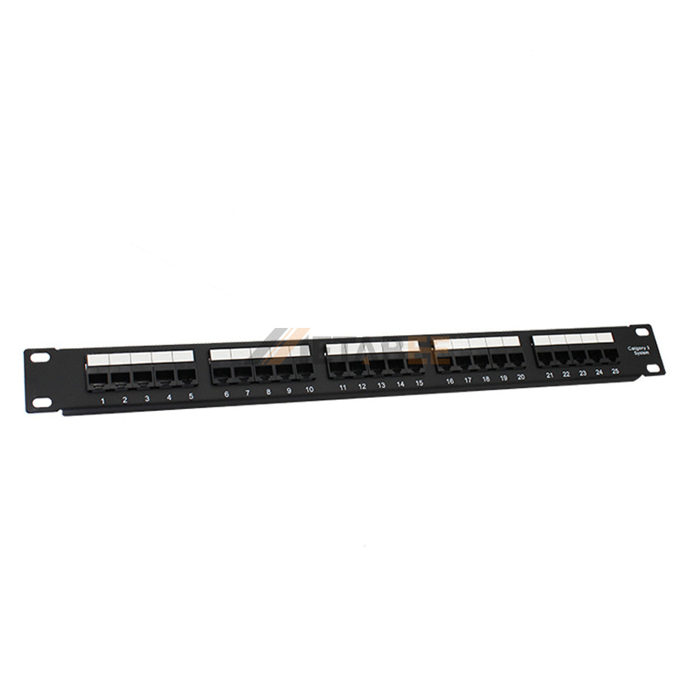 Wall Mounted Telephone Network Empty Blank RJ11 RJ45 FTP UTP CAT5E CAT6 CAT6A 19 inches 0.5U 1U 2U 12 24 48 Port Patch Panel