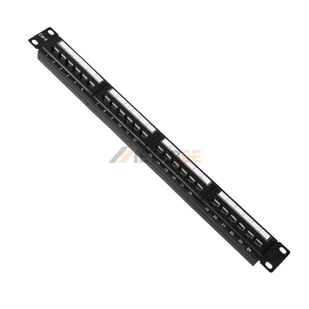 Blank 1U 24 Port UTP Patch Panel for Easy Installation and Cable Management