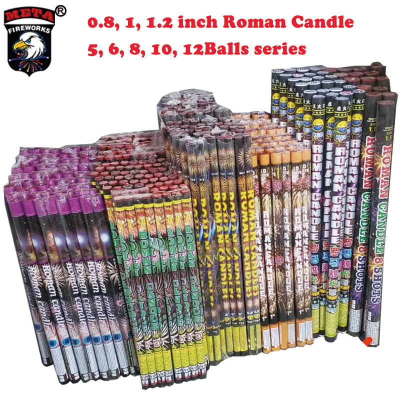 Hot selling joyful explosive entertainment balls magic shots firework 30 balls fireworks firecrackers Roman Candle Toy Firework