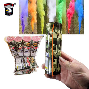 Wholesale Color Smoke Daytime Fireworks 60 Second powder Wire Pull Pop electric Smoke Color Bomb For Wedding Smoke Flares