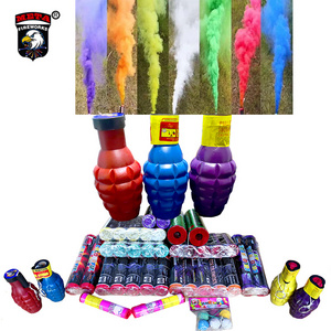 Colorful bomb 90s gender reveal grenades handheld wire pull ring white wedding decorations smoke fountain for photography