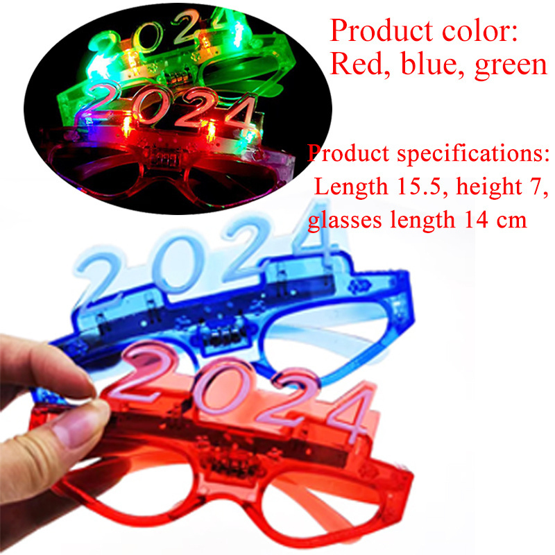 led number 2024 LED Glowing Blinking Glasses Light up Party Promotional & Business Gifts party supplies decorations wedding