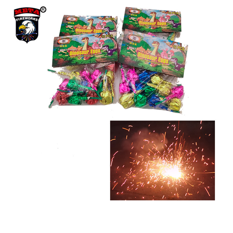 whole sale outdoor Chinese shell safe and popular foil paper Feuerwerk  firecracker fireworks dinosaur dragon eggs firecrackers