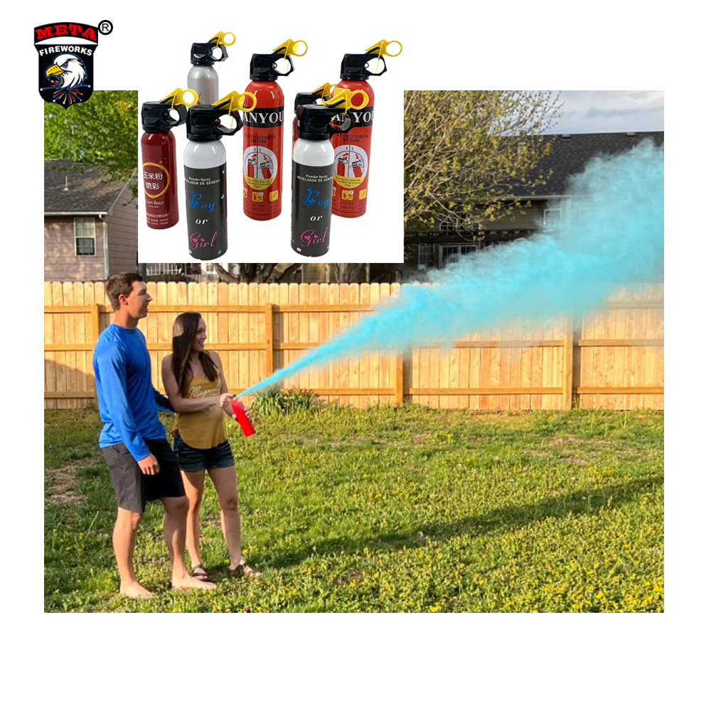 Wholesale Party spray Gender Reveal Extinguisher Colorful Holi Powder Smoke Blaster Spray for Gender Reveal Baby Shower