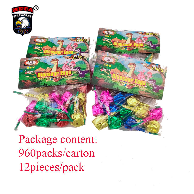 whole sale outdoor Chinese shell safe and popular foil paper Feuerwerk  firecracker fireworks dinosaur dragon eggs firecrackers