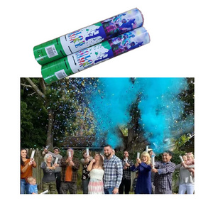 gender reveal 30 poppers Blue pink purple orange yellow Powder cannon confettis papillon confetti string champagne party poppers