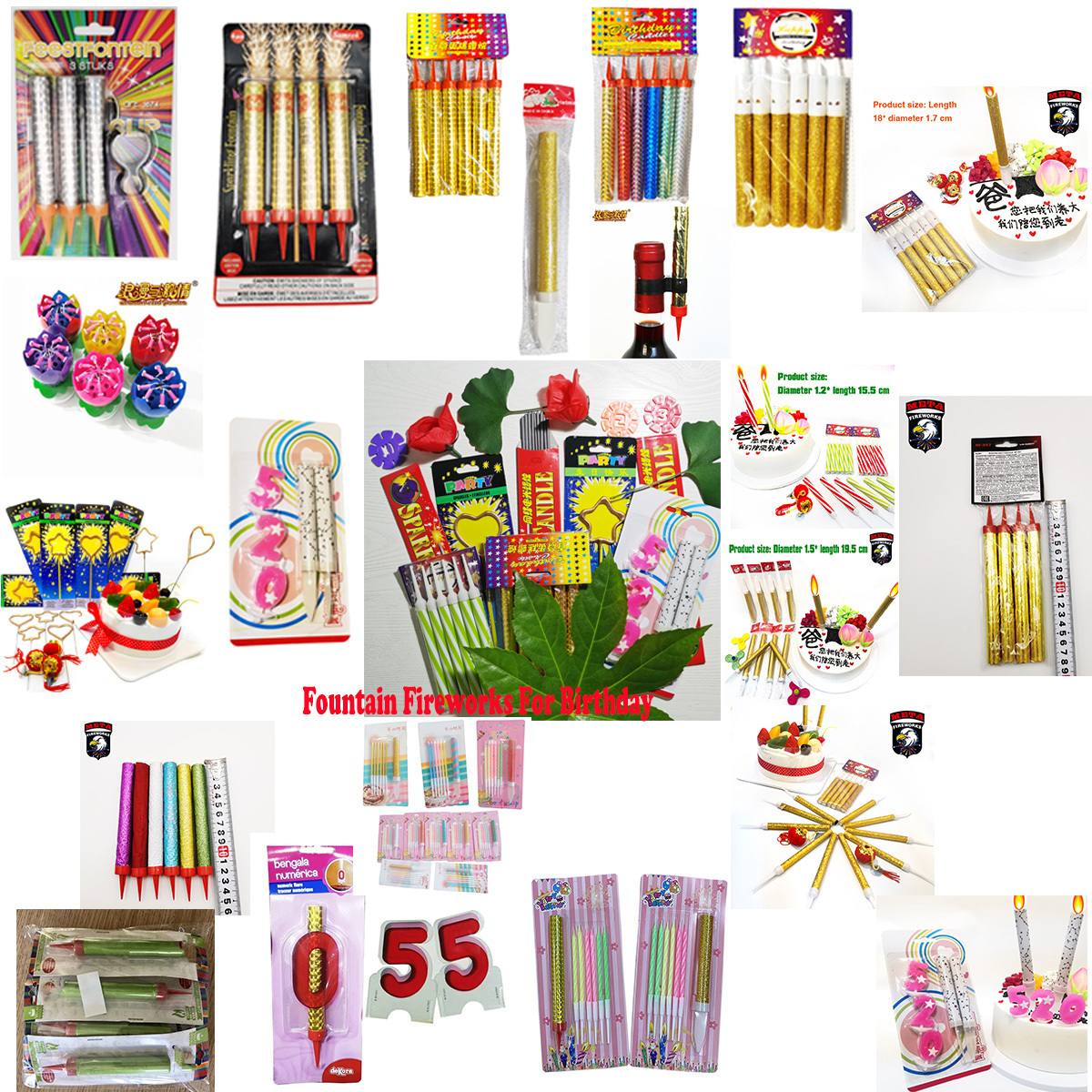 Smokeless odorless cake  velas bougies dubai vela de pastel bengala birthday candles long lasting sparklers fireworks sticks