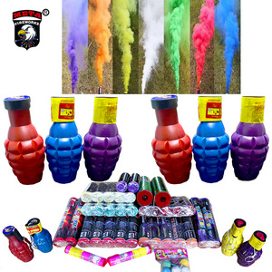 Chinese Wholesale Custom Color Smoke Daytime Fireworks  Gender Reveal Grenades for Wedding Smoke Flarmes