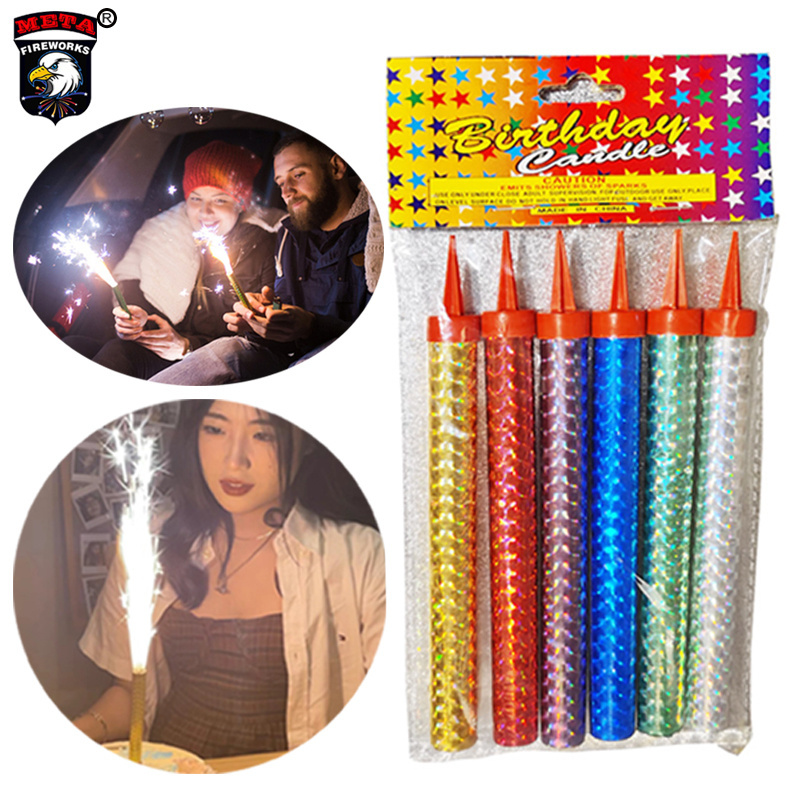 Hot Sale FIREWORK Sparkling Candle Birthday Flameless Ice Cold Fountain 10Cm Fireworks Birthday Candles 4PCS Per Set Sparkler