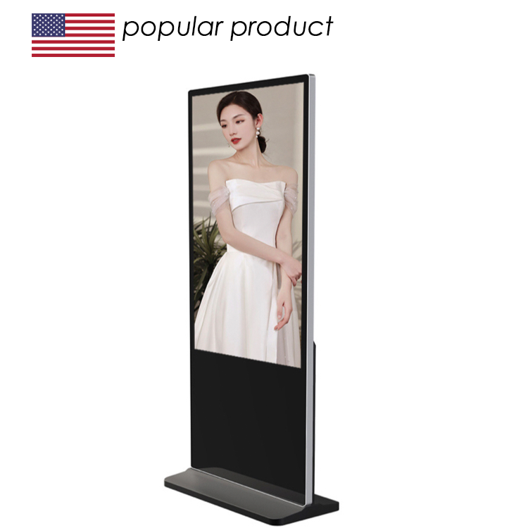 Floor Standing Digital Signage And Display Wifi Lcd Screen Totem Kiosks 55 Inch Indoor Advertising Playing Equipment