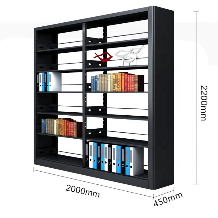 Detachable  fashion modern metal rotating office bookshelf by manufacturer with drawer and  ladder for library and store