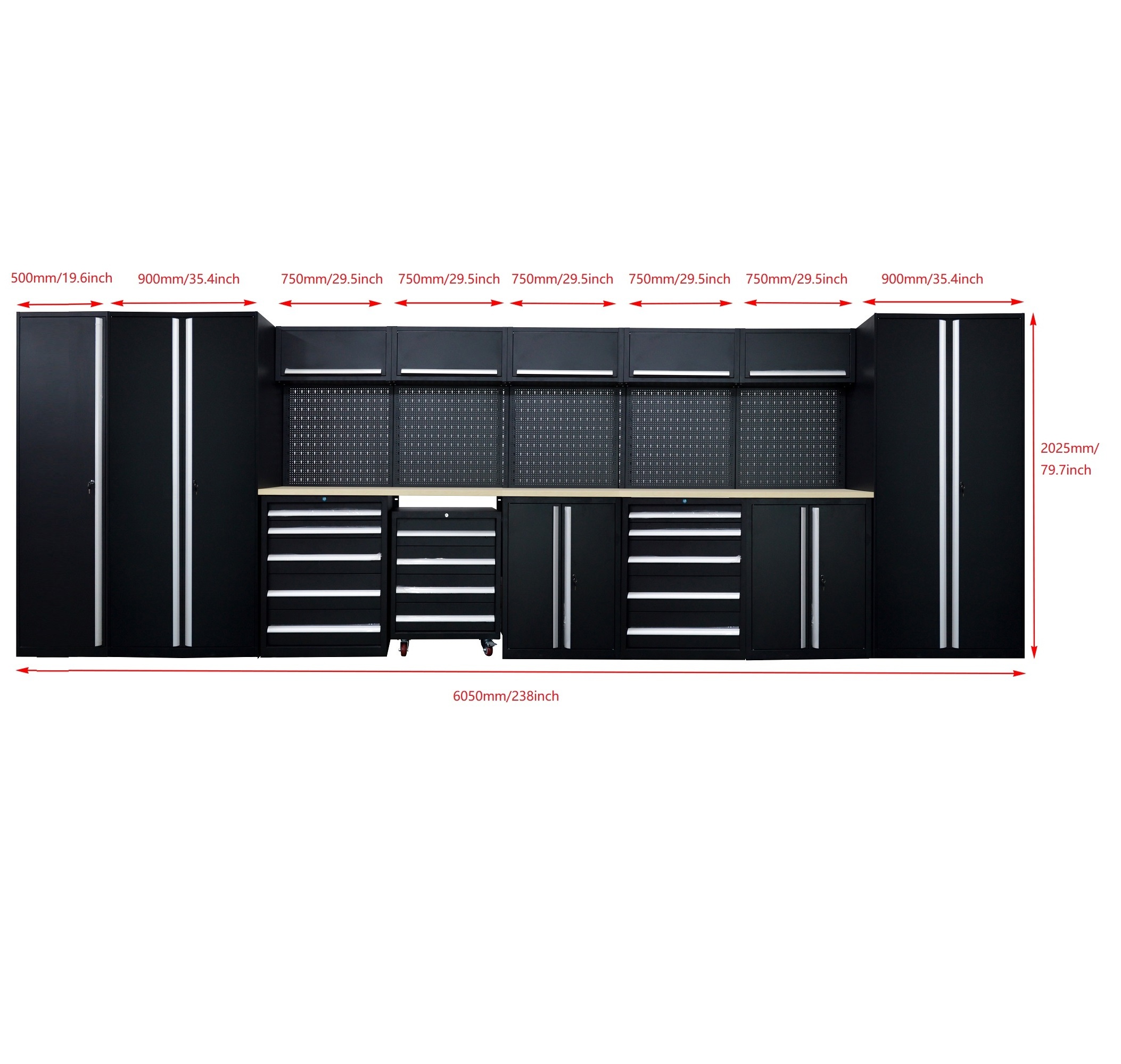 JZD factory workshop cabinet garage workbench With Drawers modular Steel tool storage cabinet tool box