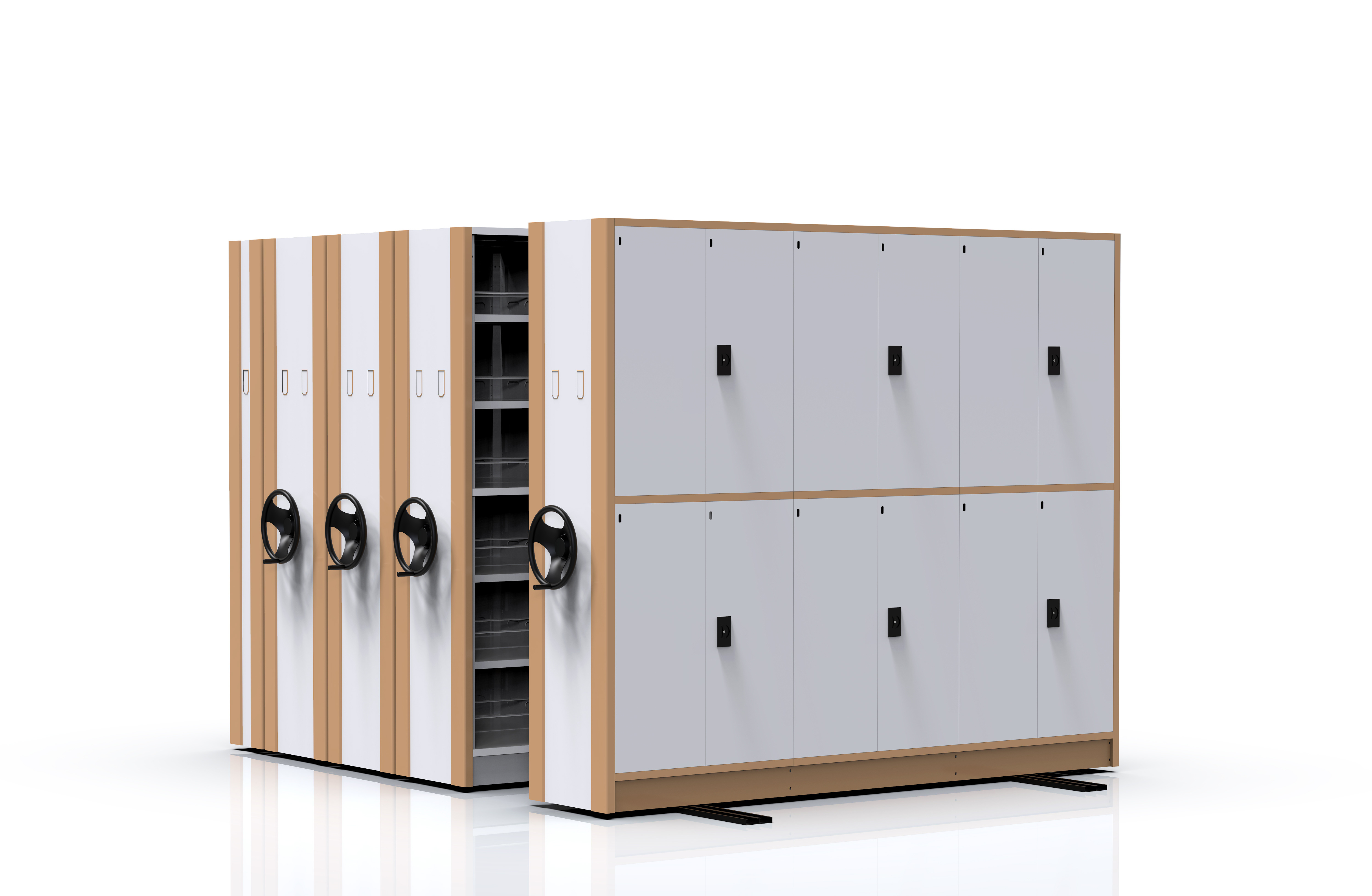 JZD High strength mobile shelving system library furniture compact dense frame library shelving mobile file rack