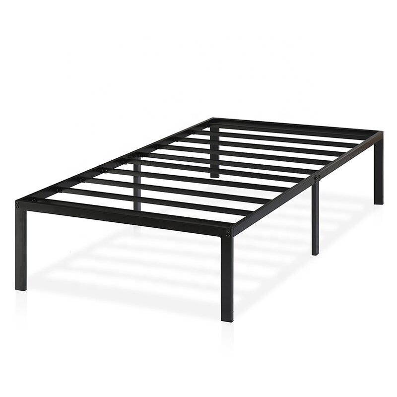 Modern Stainless Steel Iron Metal Bed Frames Queen King Size Apartment Twin Double Bed Frame With Storage