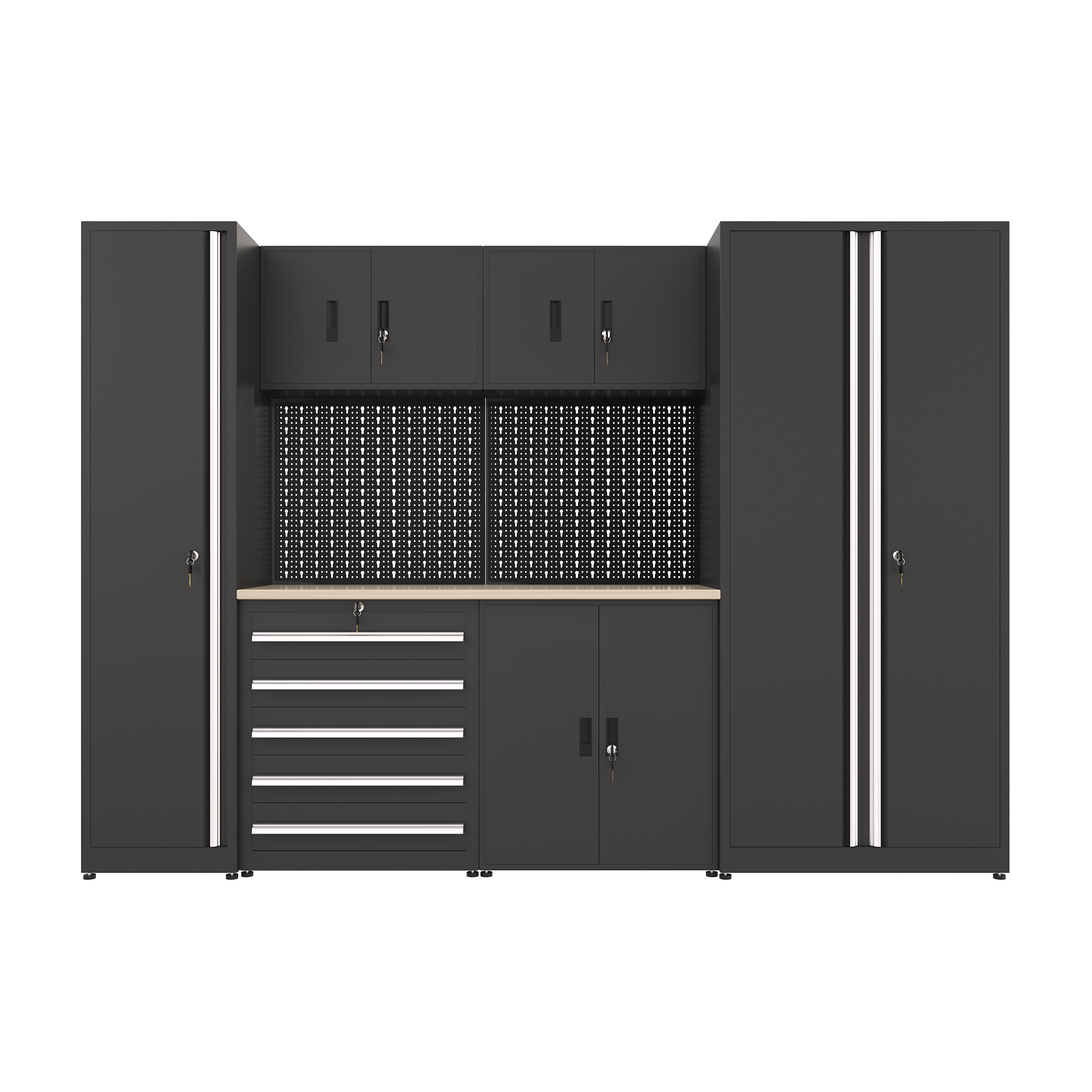 Metal Heavy Duty Steel Garage Tool Cabinet with Pegboard