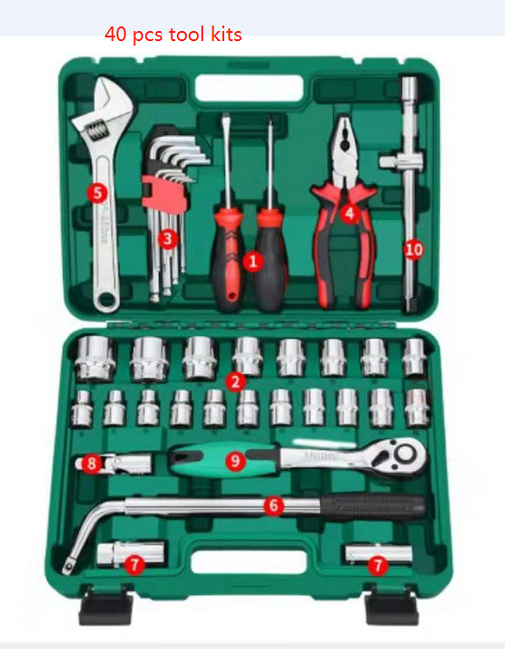 Automotive Car Repairing Tool Kit Emergency Repairing Hand Combo Kits High Quality CR-V Socket Wrench Tool Set