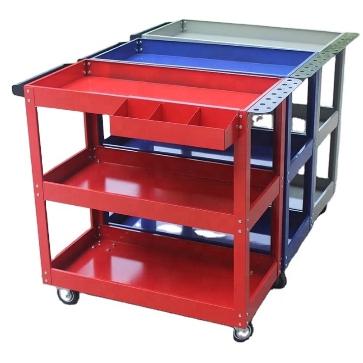 JZD Steel Garage Tool Trolley Cart Metal Tool Drawer Cabinet Storage Tool Box With Drawers