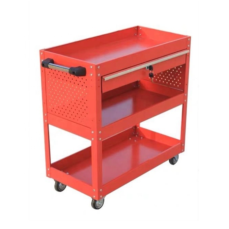 Heavy Duty Drawer Garage Storage Steel Tool Cabinet Trolley On Wheels Steel Workbench with Pegboard