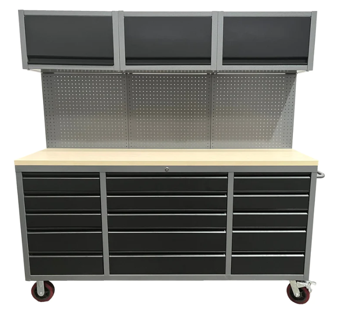 JZD factory Workshop Garage 72 inch tool chest Workstation rolling Metal tool box on wheels roller cabinet