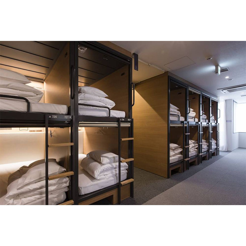 2024 JZD wood sleeping pod bed capsule box hotel manufacturer Hotel furniture Bedframe Furniture capsule beds