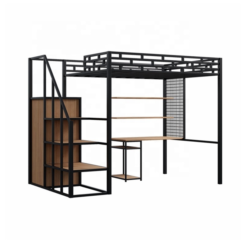 Single Queen King Dorm Adult Student Metal Bed Frame adult Loft bed School Home Hotel Hostel Use Bunk Bed