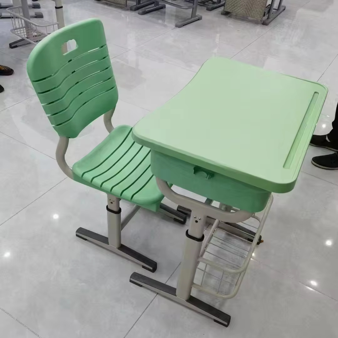 Modern Comfortable Classroom Furniture Plastic Student Desk And Chair For Primary School Single Metal Study Table With Chairs