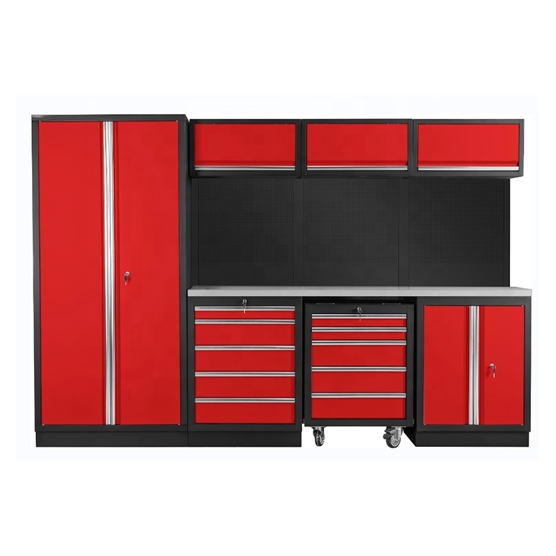 JZD Factory oem Professional Workshop Garage Furniture DIY combine assembled tool cabinet steel workbench