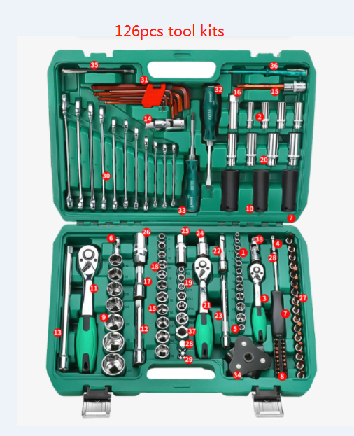 Automotive Car Repairing Tool Kit Emergency Repairing Hand Combo Kits High Quality CR-V Socket Wrench Tool Set