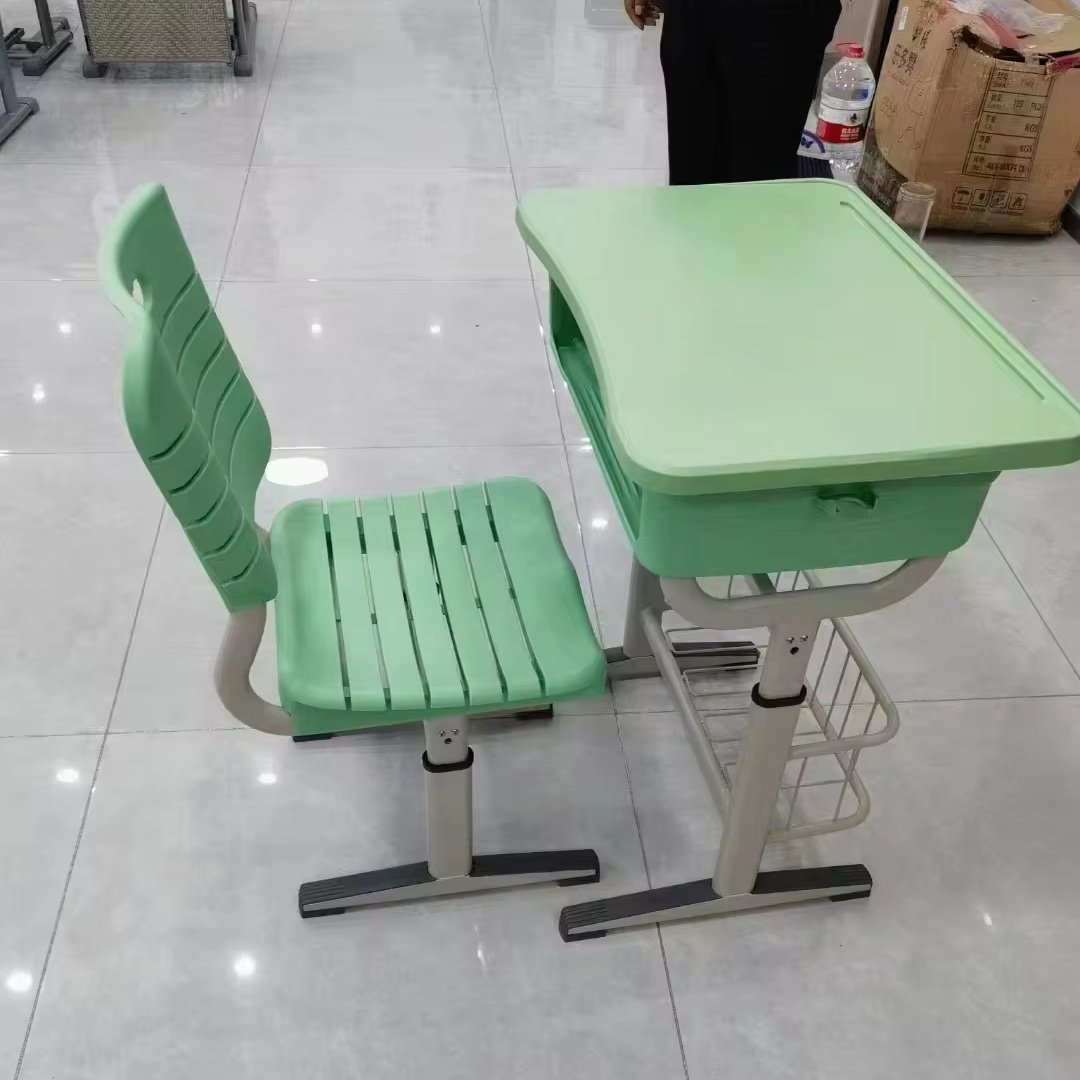 Modern Comfortable Classroom Furniture Plastic Student Desk And Chair For Primary School Single Metal Study Table With Chairs