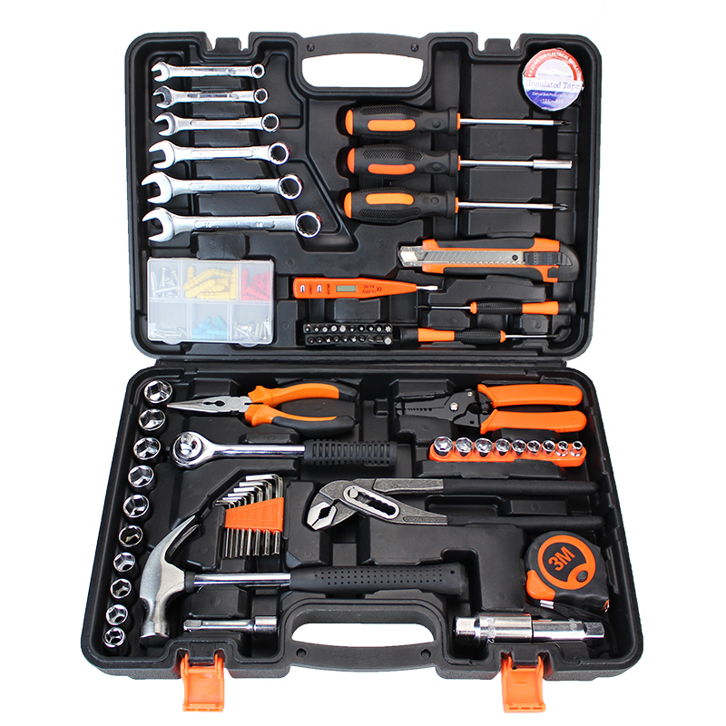 JZD 52 Pcs Household Tool Kit Hardware Tool Box Set Supplier Home Use Tool In Storage Case