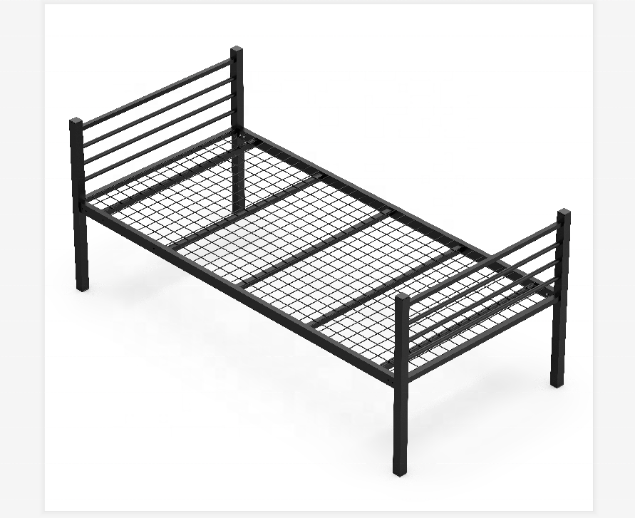 Modern Stainless Steel Iron Metal Bed Frames Queen King Size Apartment Twin Double Bed Frame With Storage