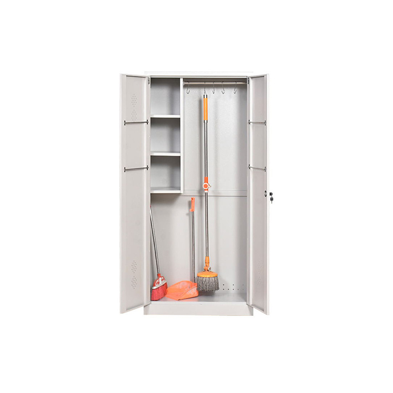 Tool cleaning cabinet Single and double door cleaning cabinet Iron sheet with lock steel mop broom cabinet Cleaning double door