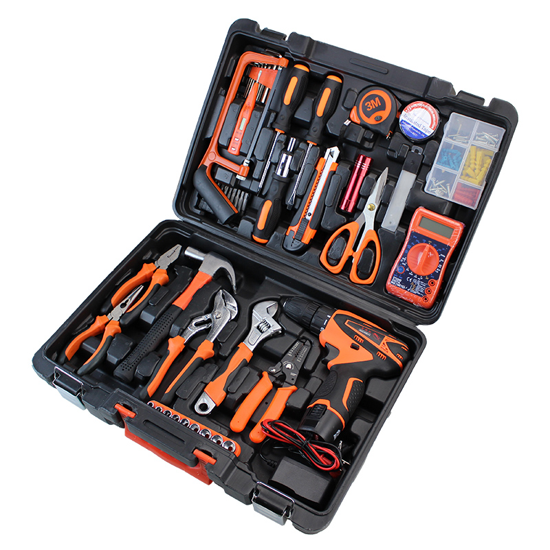 JZD 52 Pcs Household Tool Kit Hardware Tool Box Set Supplier Home Use Tool In Storage Case