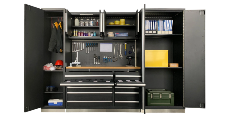 Metal Heavy Duty Steel Garage Tool Cabinet with Pegboard