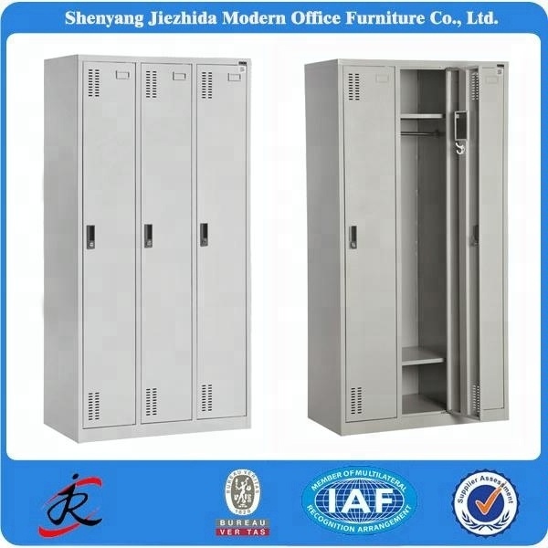 indian iron almirah modern metal clothes wardrobe steel 3 door gym school locker