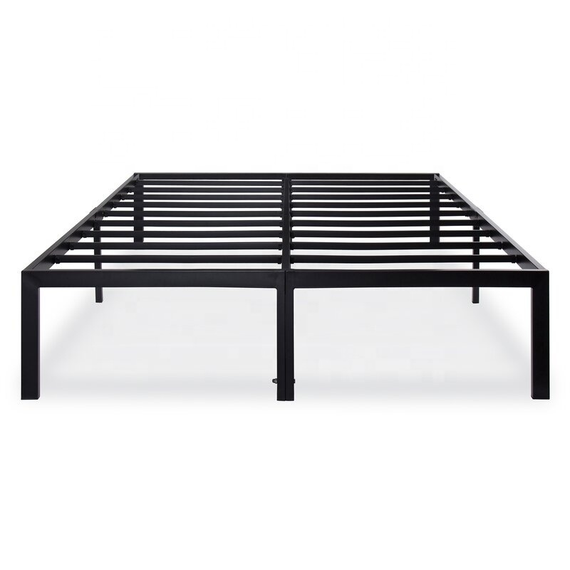 Modern Stainless Steel Iron Metal Bed Frames Queen King Size Apartment Twin Double Bed Frame With Storage