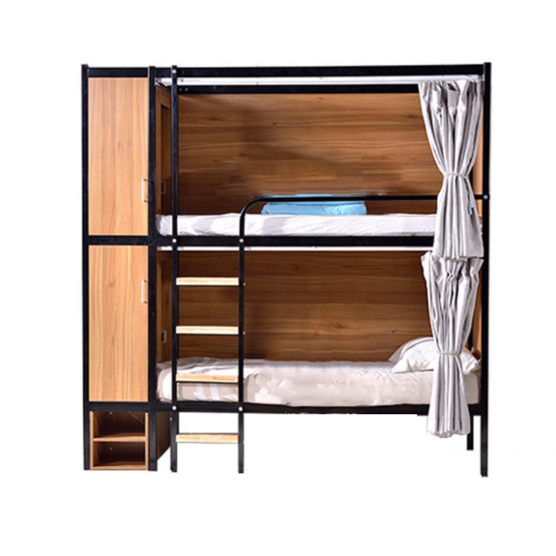 JZD Adult Capsule Bunk Bed for Hostels Metal School Student Dorm Bunk Bed Cheap Strong Dormitory Loft Bed Frame