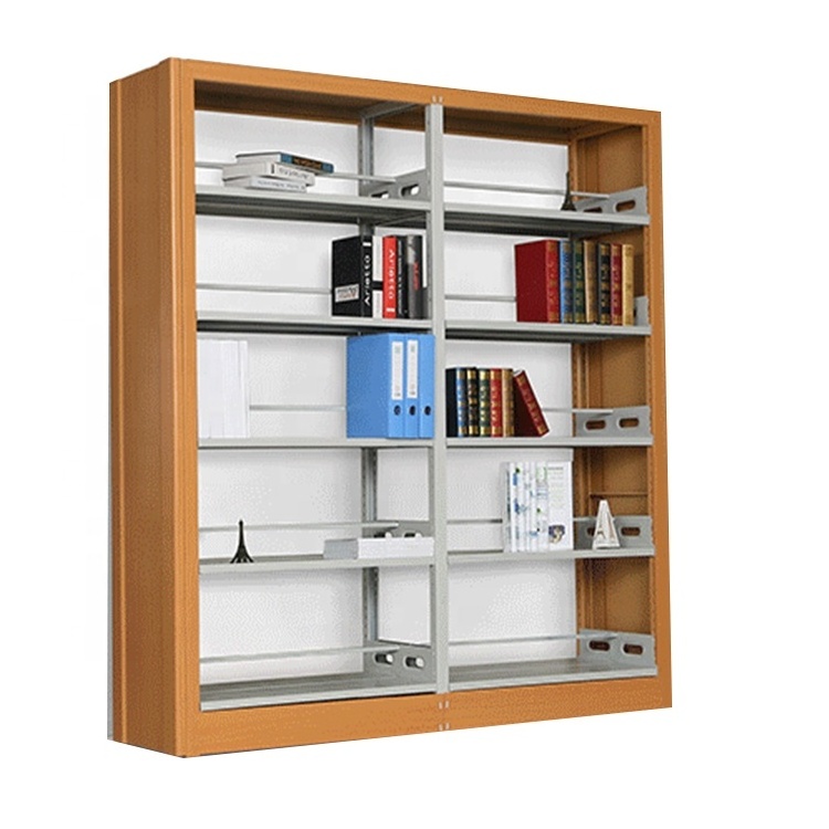 Detachable  fashion modern metal rotating office bookshelf by manufacturer with drawer and  ladder for library and store