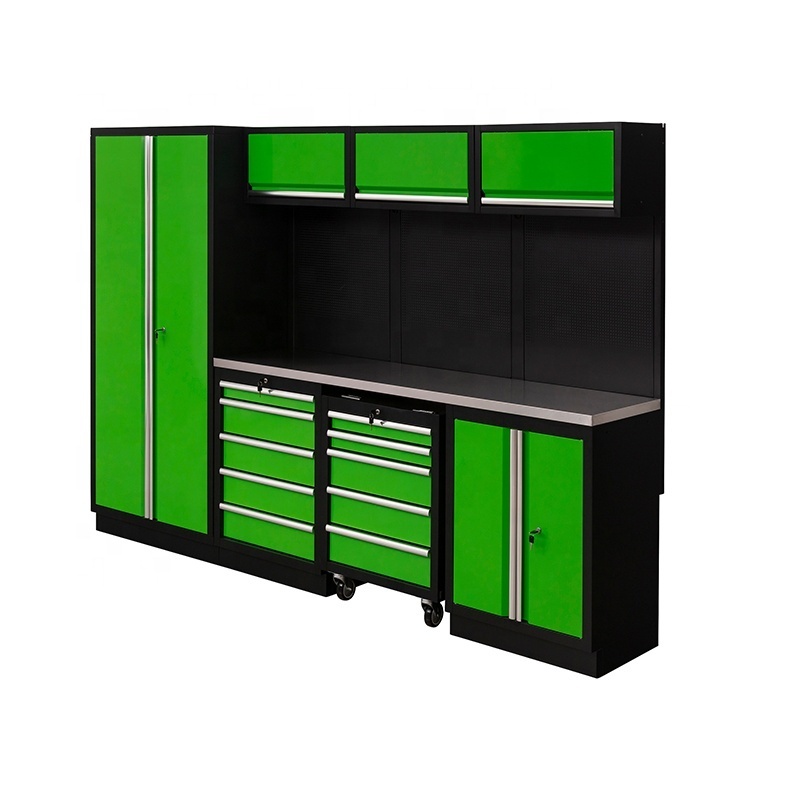 JZD Factory oem Professional Workshop Garage Furniture DIY combine assembled tool cabinet steel workbench