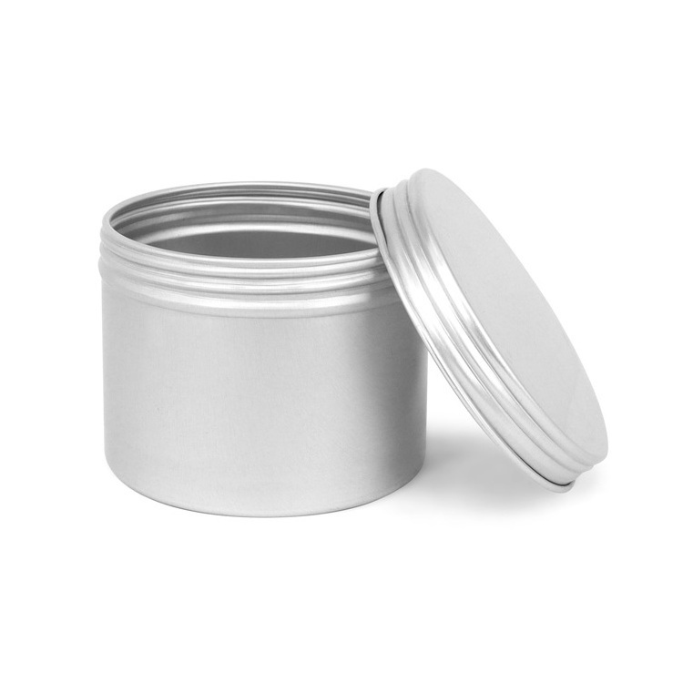 Luxurious metal aluminum canisters with screw on lids Aluminum Tin Cans Candle Tin Box Empty Metal Tin Jar