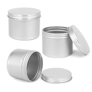 Luxurious metal aluminum canisters with screw on lids Aluminum Tin Cans Candle Tin Box Empty Metal Tin Jar