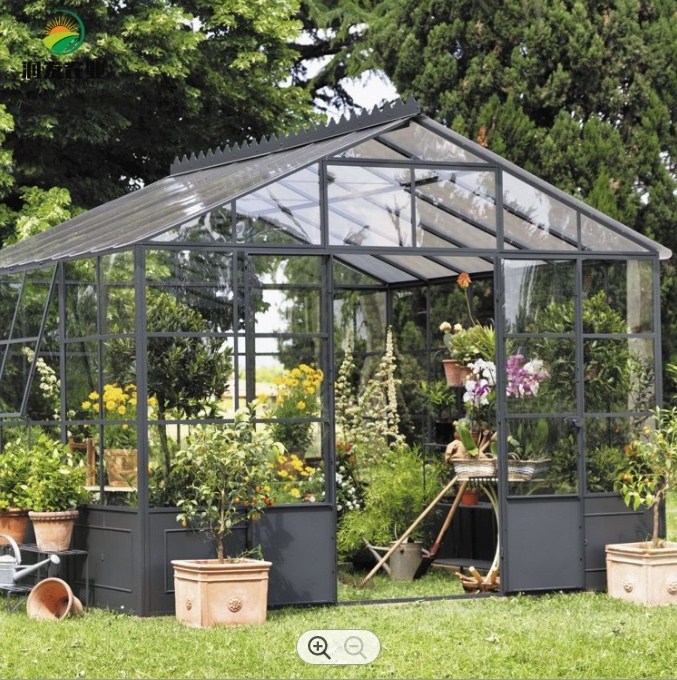 Hot Sale Flower Shop Cafe Metal Cast Iron Gazebo Greenhouse Sunroom For Outside Lounge Garden Yard Park Meeting Dinning Activity