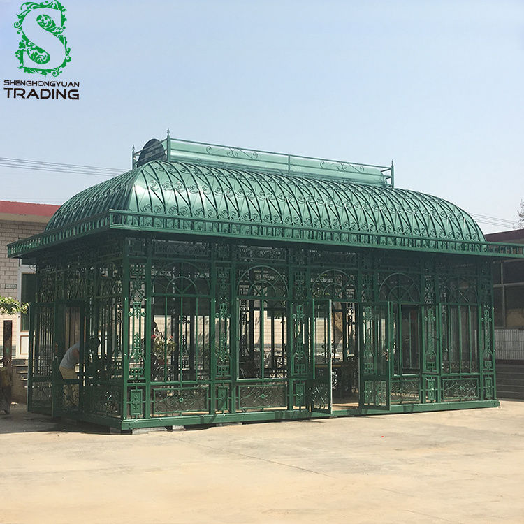 Customized Vintage Greenhouse Victorian Glass Gazebo