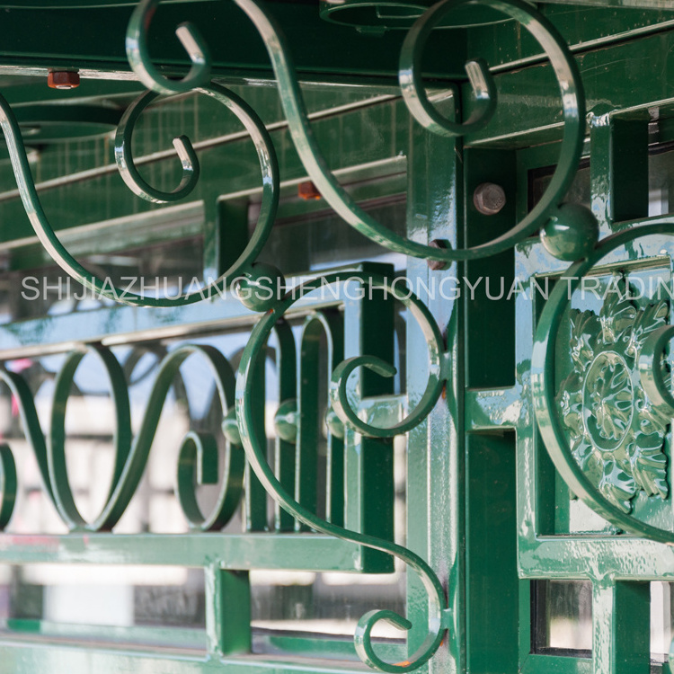 Victorian Style Wrought Iron Steel Glass Gazebo