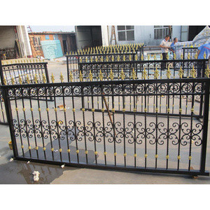 modern design decorative commercial metal fence panels, used wrought iron fencing