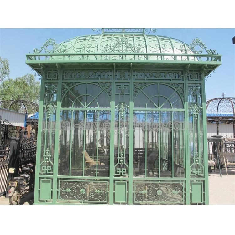 Assembly wrought iron house gazebo for garden outdoor used gazebo for sale