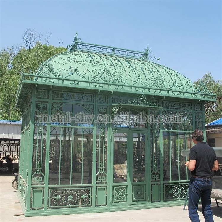 Assembly wrought iron house gazebo for garden outdoor used gazebo for sale