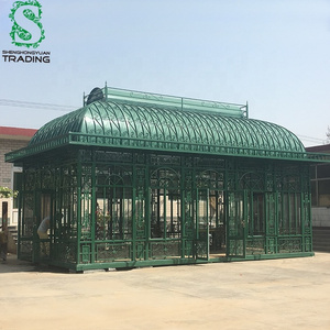 Wrought Iron Outdoor Metal Roof Conservatory Gazebo